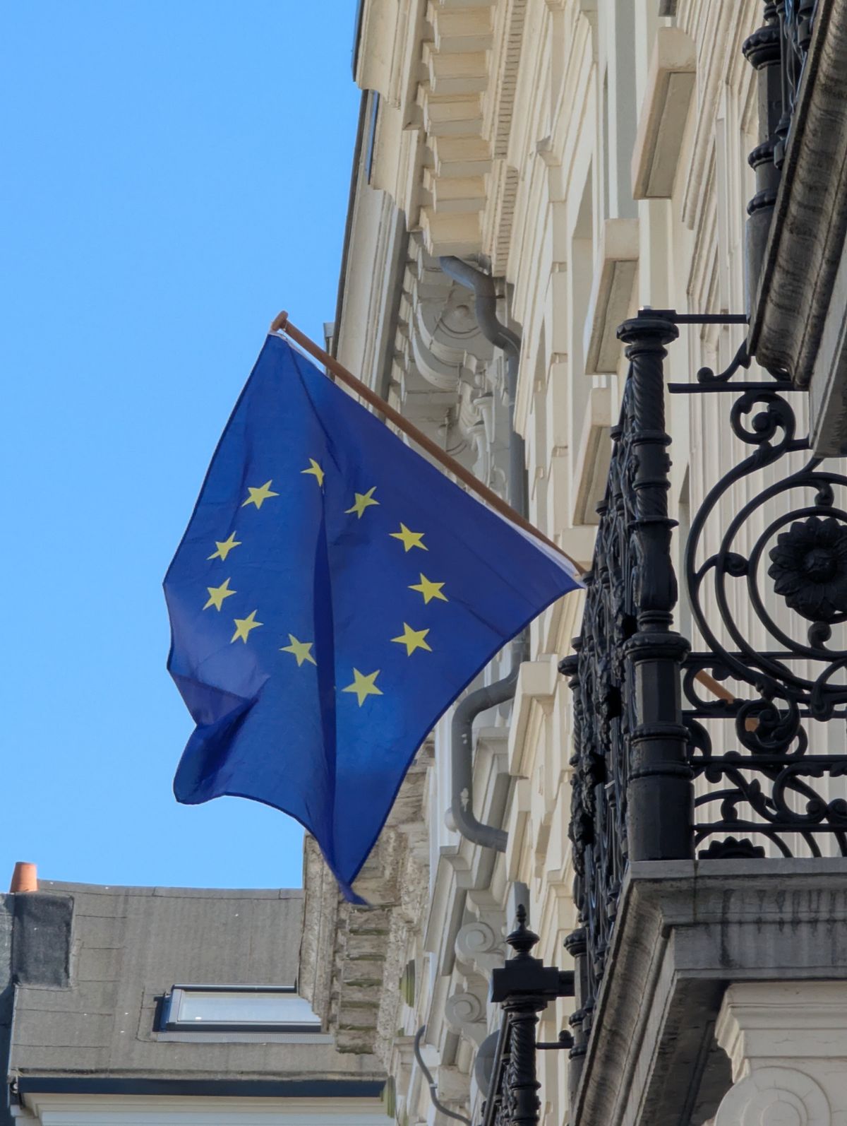 European Union flag representing European trademark registration across the EU