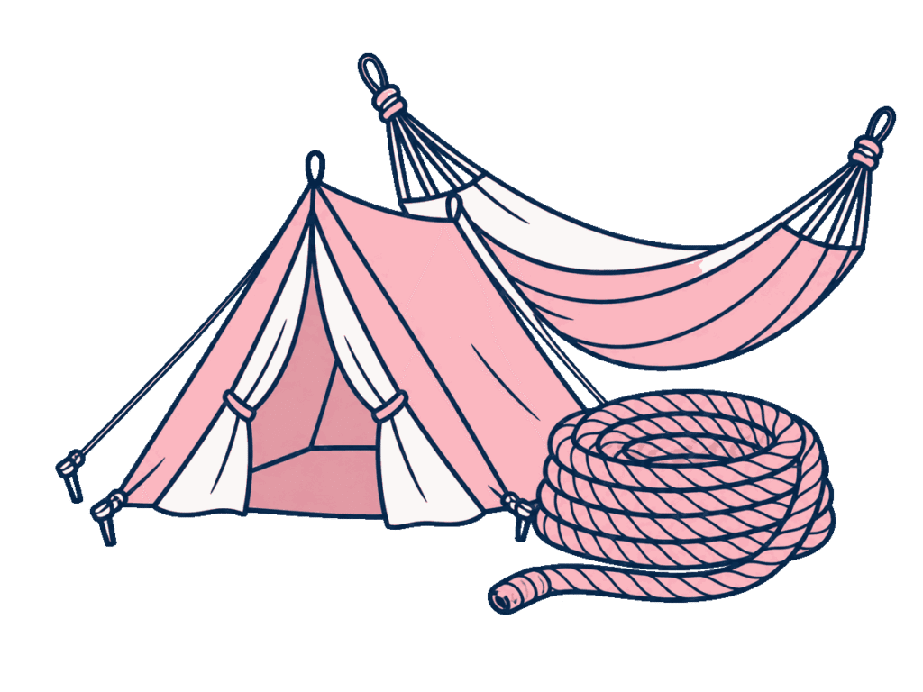 Illustration for trademark class 22: Ropes, Tents & Nets