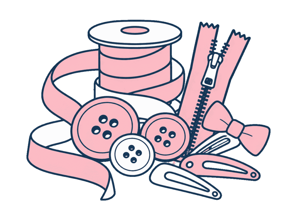 Illustration for trademark class 26: Haberdashery & Hair Accessories