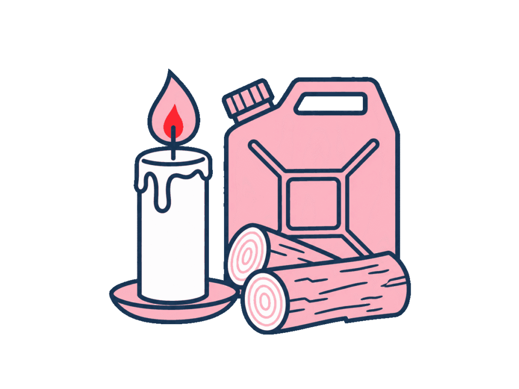 Illustration for trademark class 4: Industrial Oils, Lubricants & Candles