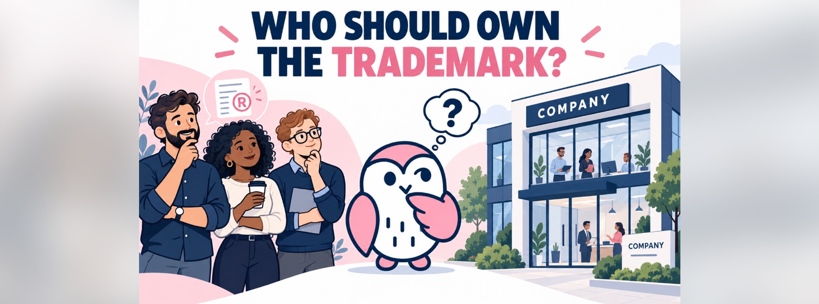 TMH illustration comparing individual and company ownership of a registered trademark.