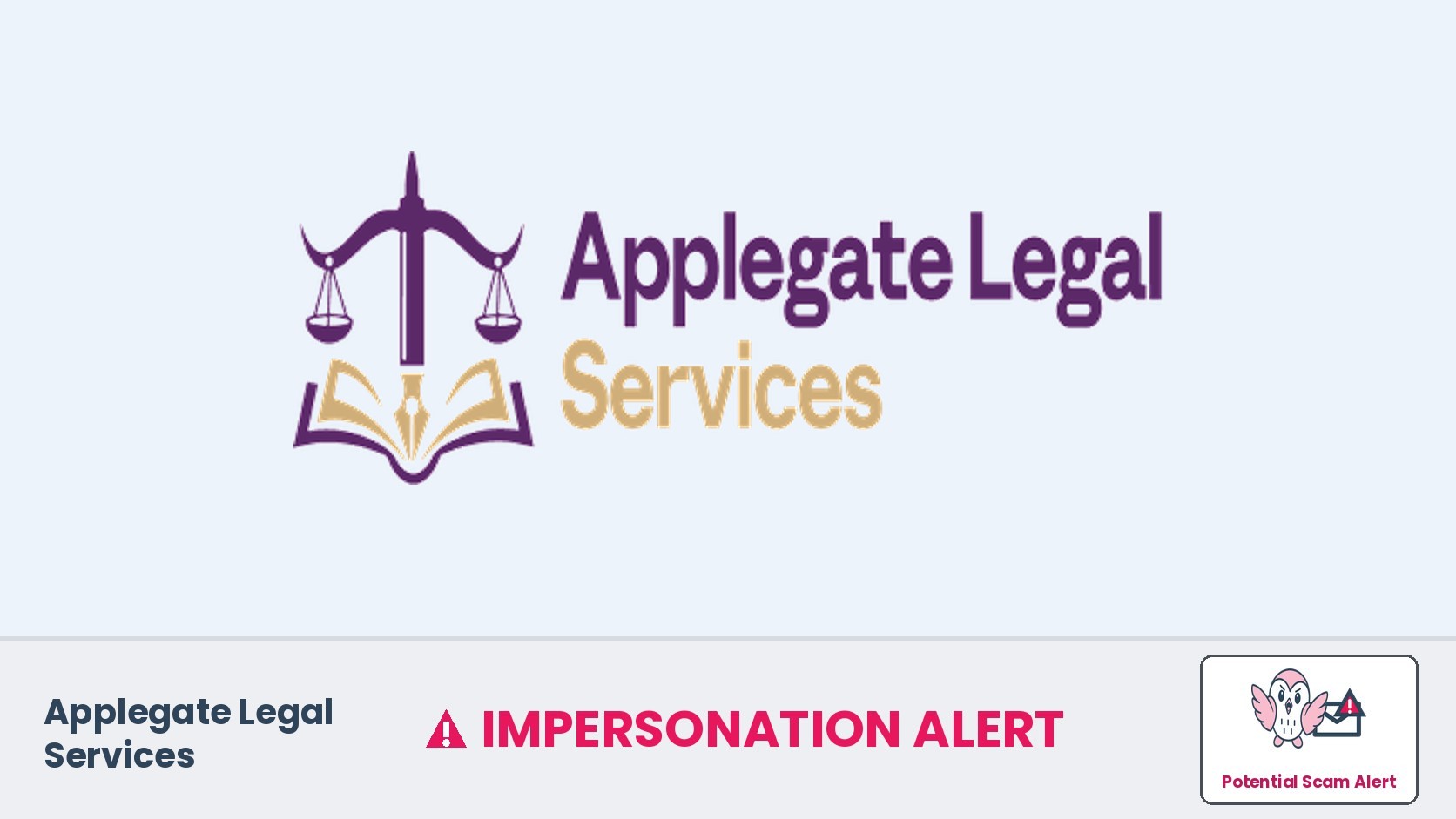 Applegate Legal Services trademark scam warning