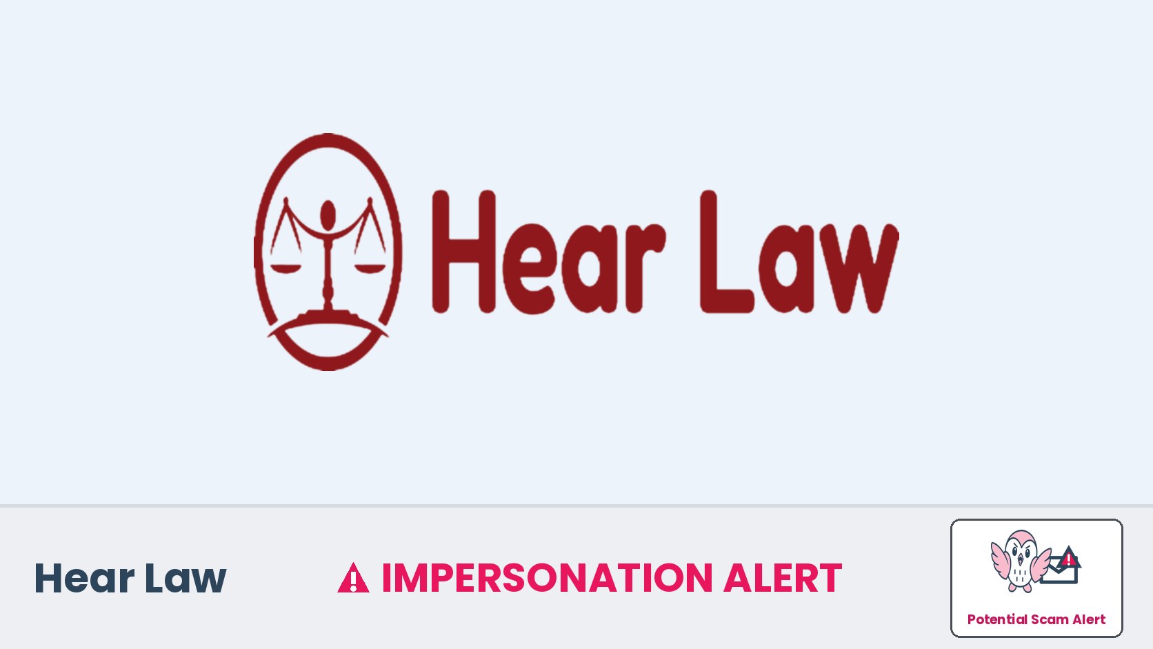 Hear Law trademark scam warning