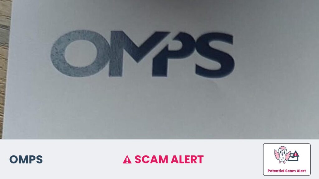 OMPS logo from the letter, scam alert