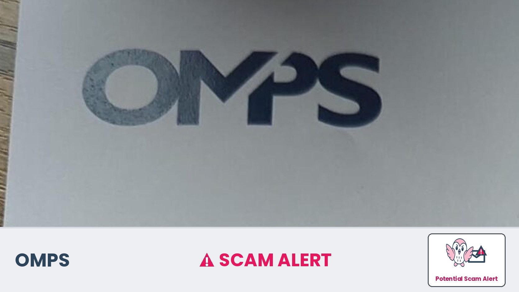 OMPS logo from the letter, scam alert