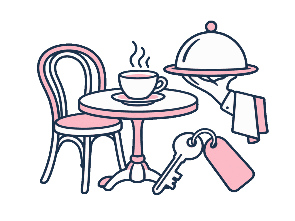 Illustration for trademark class 43: Food, Drink & Accommodation